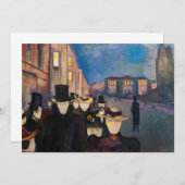 Edvard Munch - Evening op Karl Johan Street Bedankkaart (Voorkant / Achterkant)