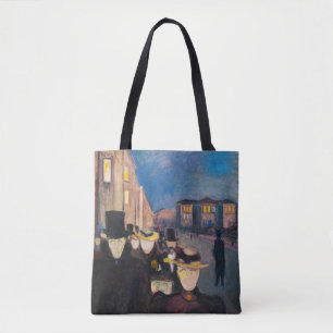 Edvard Munch - Evening op Karl Johan Street Draagtas