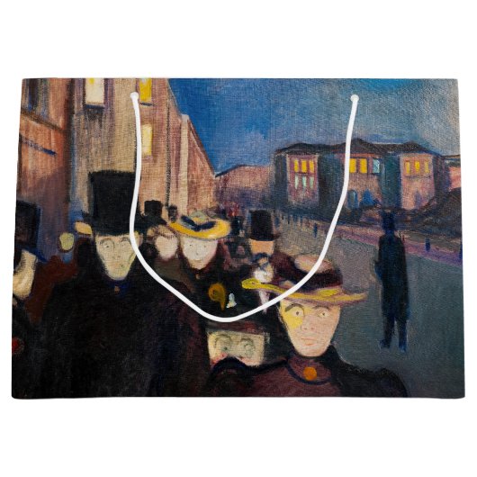 Edvard Munch - Evening op Karl Johan Street Groot Cadeauzakje (Voorkant)