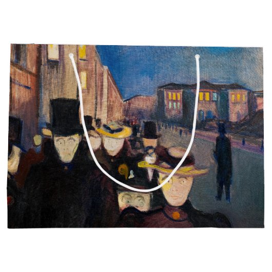 Edvard Munch - Evening op Karl Johan Street Groot Cadeauzakje (Achterkant)
