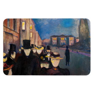 Edvard Munch - Evening op Karl Johan Street Magneet