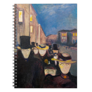 Edvard Munch - Evening op Karl Johan Street Notitieboek