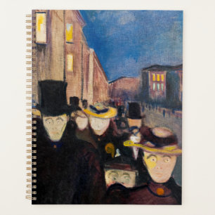 Edvard Munch - Evening op Karl Johan Street Planner