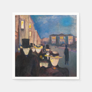 Edvard Munch - Evening op Karl Johan Street Servet