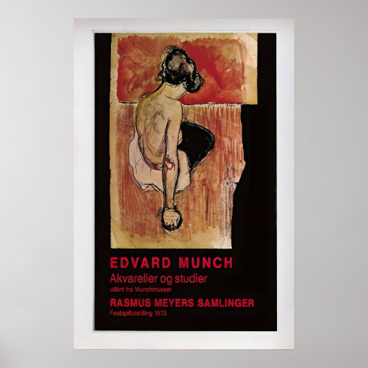 Edvard Munch Exhibition Poster Vintage Art Print 1 (Devant)