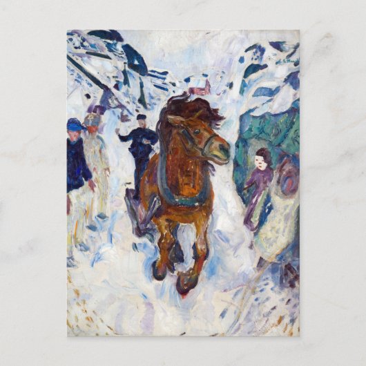 Edvard Munch Galloping Horse Briefkaart (Voorkant)