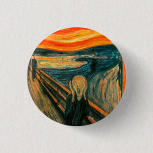 EDVARD MUNCH - Het beeldscherm van 1893 Ronde Button 3,2 Cm