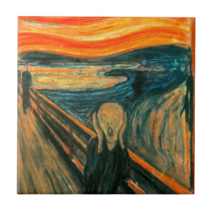 EDVARD MUNCH - Het beeldscherm van 1893 Tegeltje