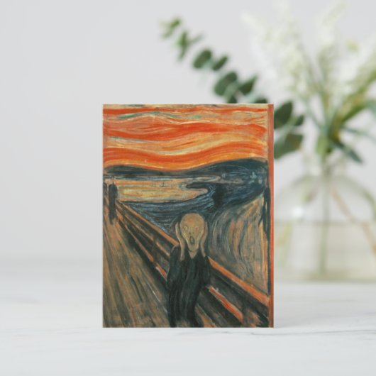 Edvard Munch - Het scherm Briefkaart (Staand voorkant)