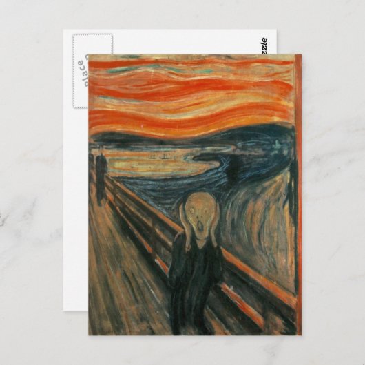 Edvard Munch - Het scherm Briefkaart (Voorkant / Achterkant)