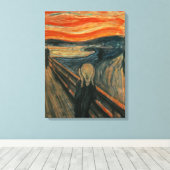 Edvard Munch - Het scherm Canvas Afdruk (Insitu (Houten vloer))
