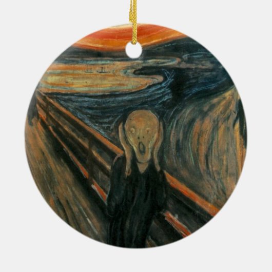 Edvard Munch - Het scherm Keramisch Ornament (Achterkant)