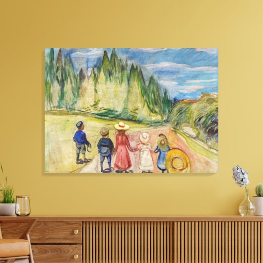 Edvard Munch - Het sprookjesbos Canvas Afdruk (Insitu (Woonkamer))