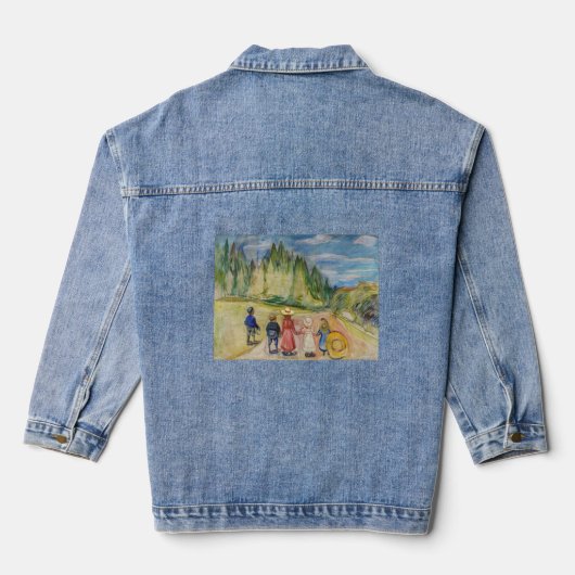 Edvard Munch - Het sprookjesbos Denim Jacket (Achterkant)