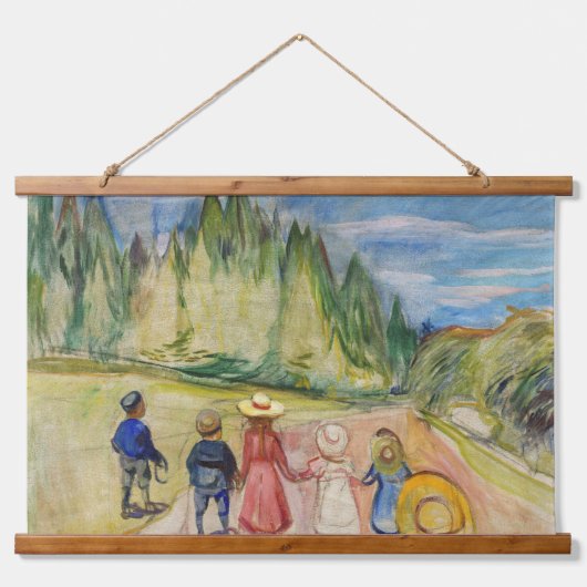 Edvard Munch - Het sprookjesbos Hangend Wandkleed (Voorkant)
