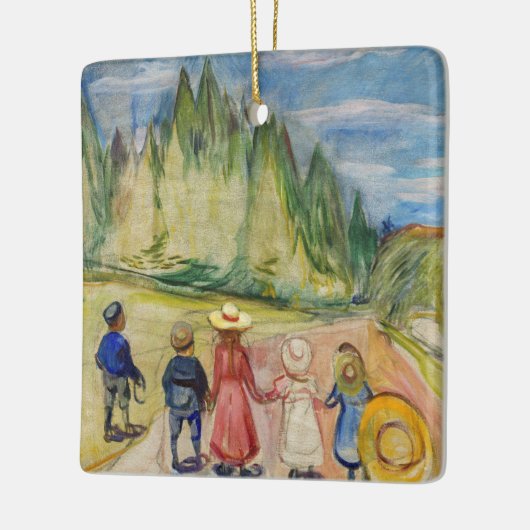 Edvard Munch - Het sprookjesbos Keramisch Ornament (Links)