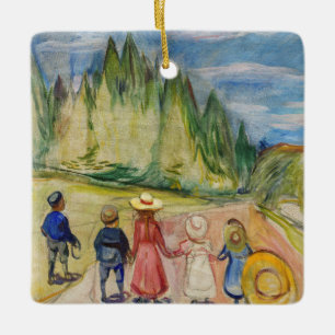 Edvard Munch - Het sprookjesbos Keramisch Ornament