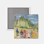 Edvard Munch - Het sprookjesbos Magneet (Voorkant / Achterkant)