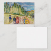 Edvard Munch - Het Sprookjesbos Notitiekaartje (Voorkant / Achterkant)