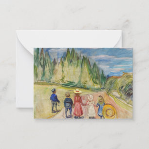 Edvard Munch - Het Sprookjesbos Notitiekaartje