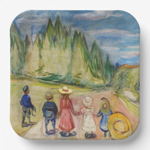 Edvard Munch - Het sprookjesbos Papieren Bordje