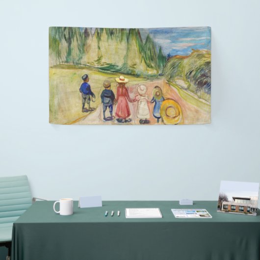 Edvard Munch - Het sprookjesbos Spandoek (Beurs)