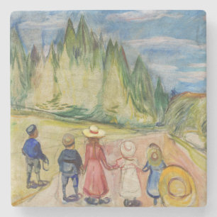 Edvard Munch - Het sprookjesbos Stenen Onderzetter