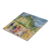 Edvard Munch - Het sprookjesbos Tegeltje (Zijkant)