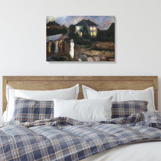 Edvard Munch - Het Storm Canvas Afdruk (Insitu (Slaapkamer))