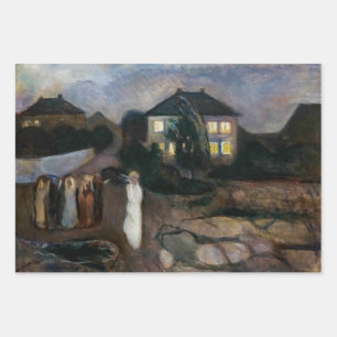 Edvard Munch - Het Storm Inpakpapier Vel
