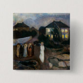 Edvard Munch - Het Storm Vierkante Button 5,1 Cm (Voorkant)