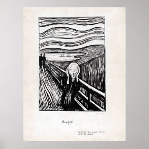 Edvard Munch Illustratie van het scherm Poster
