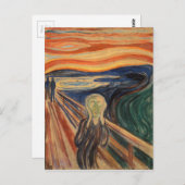 Edvard Munch is het spookbeeld Briefkaart (Voorkant / Achterkant)