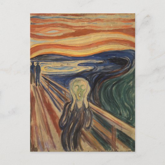 Edvard Munch is het spookbeeld Briefkaart (Voorkant)