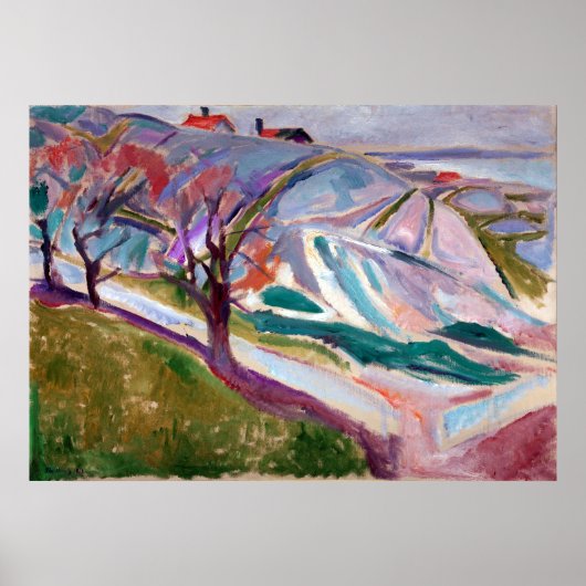 Edvard Munch Landscape, Kragerø Poster (Voorkant)