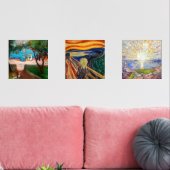 Edvard Munch - Masterstukselectie Muurkunst Sets (Woonkamer)