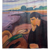 Edvard Munch - Melancholy 1894 Douchegordijn (Voorkant)