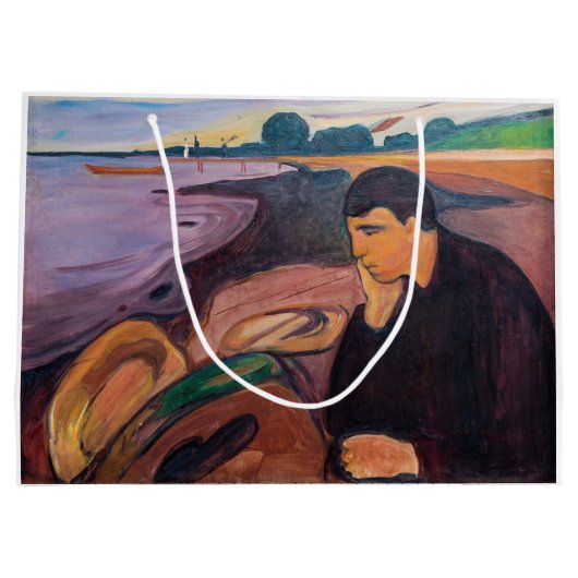 Edvard Munch - Melancholy 1894 Groot Cadeauzakje (Achterkant)