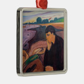 Edvard Munch - Melancholy 1894 Metalen Ornament (Rechts)