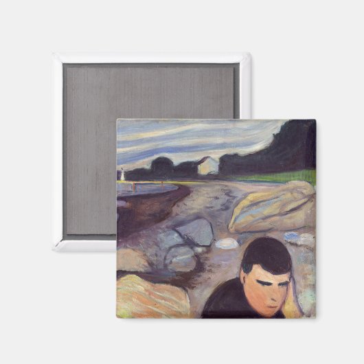Edvard Munch - Melancholy Magneet (Voorkant / Achterkant)