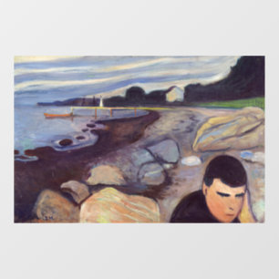 Edvard Munch - Melancholy Raamsticker