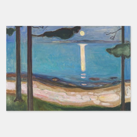 Edvard Munch - Moonlight Inpakpapier Vel (Voorkant)