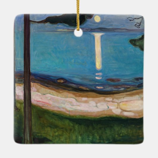 Edvard Munch - Moonlight Keramisch Ornament (Achterkant)