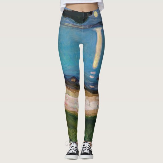 Edvard Munch - Moonlight Leggings (Voorkant)