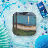 Edvard Munch - Moonlight Papieren Bordje (Feest)