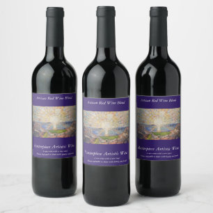 Edvard Munch Muurschildering De Zon (gestolen) (19 Wijn Etiket