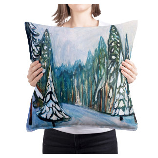 Edvard Munch Nieuwe Sneeuw, Winterlandschap Kussen