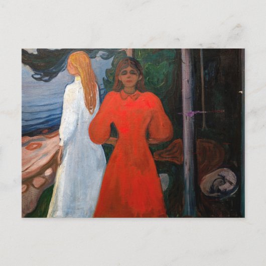 Edvard Munch - Rood en Wit Briefkaart (Voorkant)