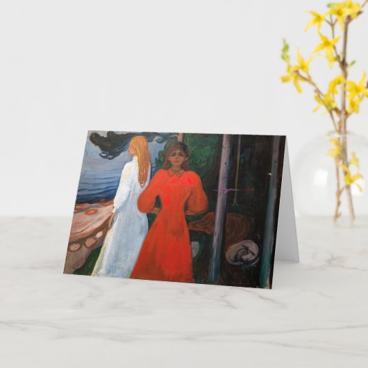 Edvard Munch - Rood en Wit Kaart (Gele Bloem)