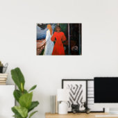 Edvard Munch - Rood en Wit Poster (Thuiskantoor)